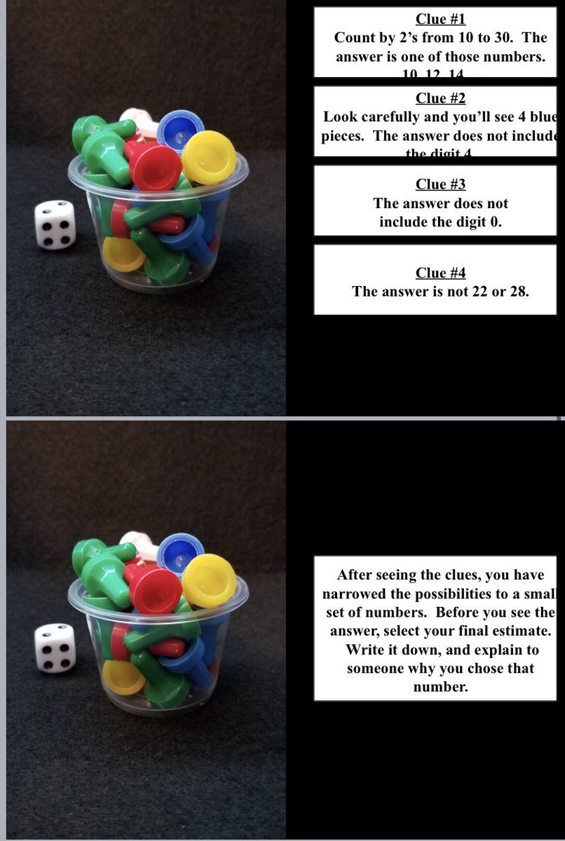 This morning we completed the “Mystery Pieces” number talk by <a href="/SteveWyborney/">Steve Wyborney</a>! We had many close estimations - what’s your estimate? <a href="/HighParkSarnia/">High Park PS</a> <a href="/LKDSB/">Lambton Kent DSB</a> <a href="/LKelempro/">LKDSB Elem Program</a> #math #numbertalk #estimation