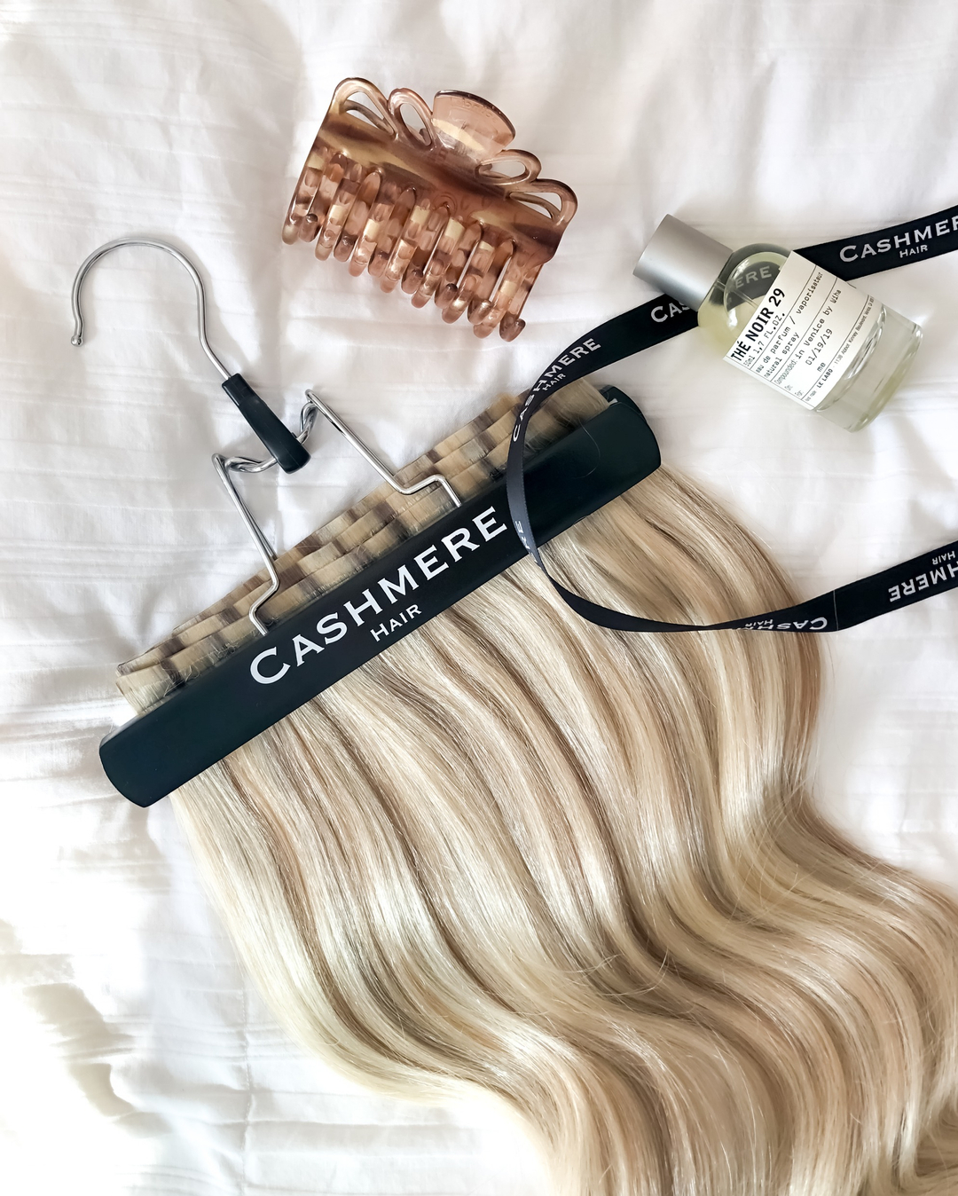 Pale Ash Blonde Seamless Clip In Hair Extensions