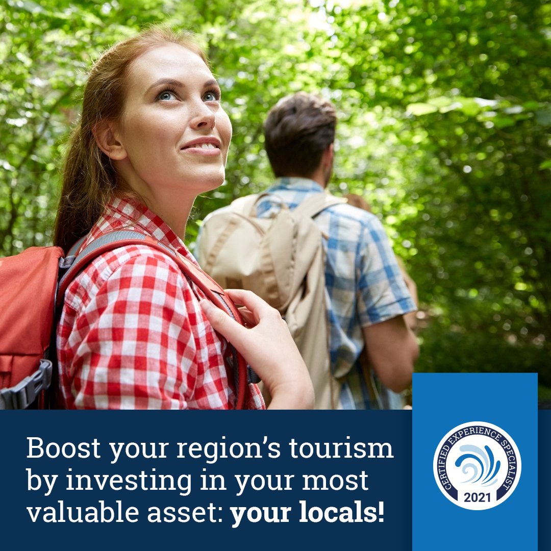 ExperienceSpec's tweet image. Our program will boost your tourism economy by turning locals and staff in your region into specialists! Specialists will be able to excitedly encourage visitors to stay longer and experience more, by telling them all there is to do.
Learn more: experiencespecialisttraining.com