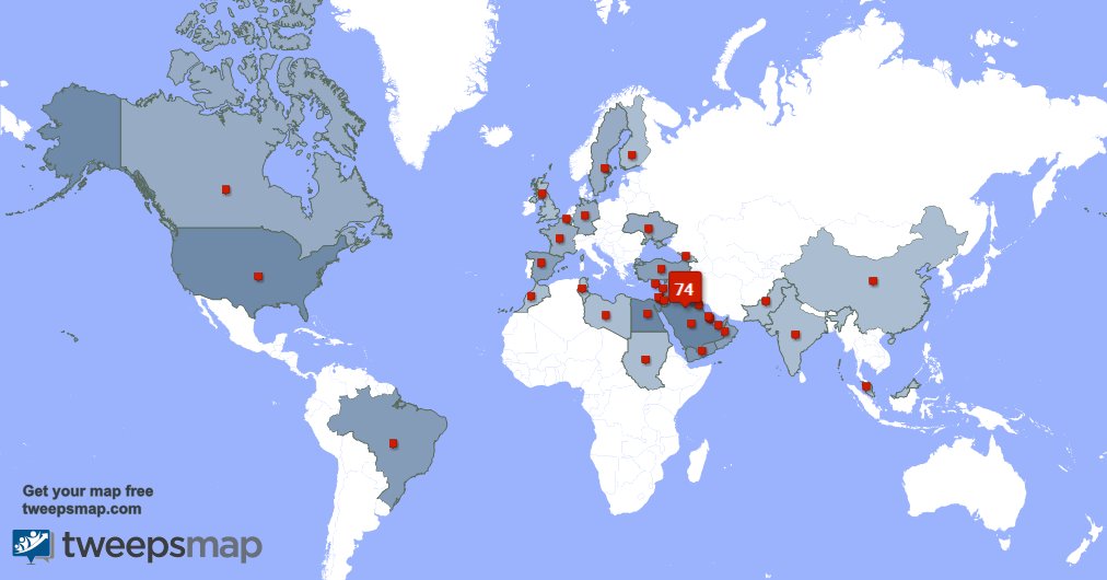I have 2 new followers from Iraq, and more last week. See tweepsmap.com/!nanash211