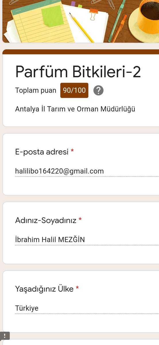 @ANTALYA_TOM <a href="/gokhankaraca_/">Gökhan Karaca</a> #ParfümBitkileri
#GelecekTarımda
İbrahim Halil MEZĞİN Öğrenci Şanlıurfa Viranşehir
Sınav sonucu