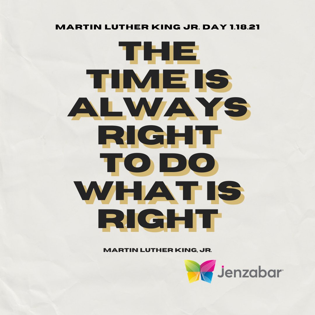 Jenza_Community's tweet photo. Today Martin Luther King Jr.'s words echo louder than ever. Stand up for what is right, not only today but every day. #marthinlutherkingjr https://t.co/XbOz8qNxuU