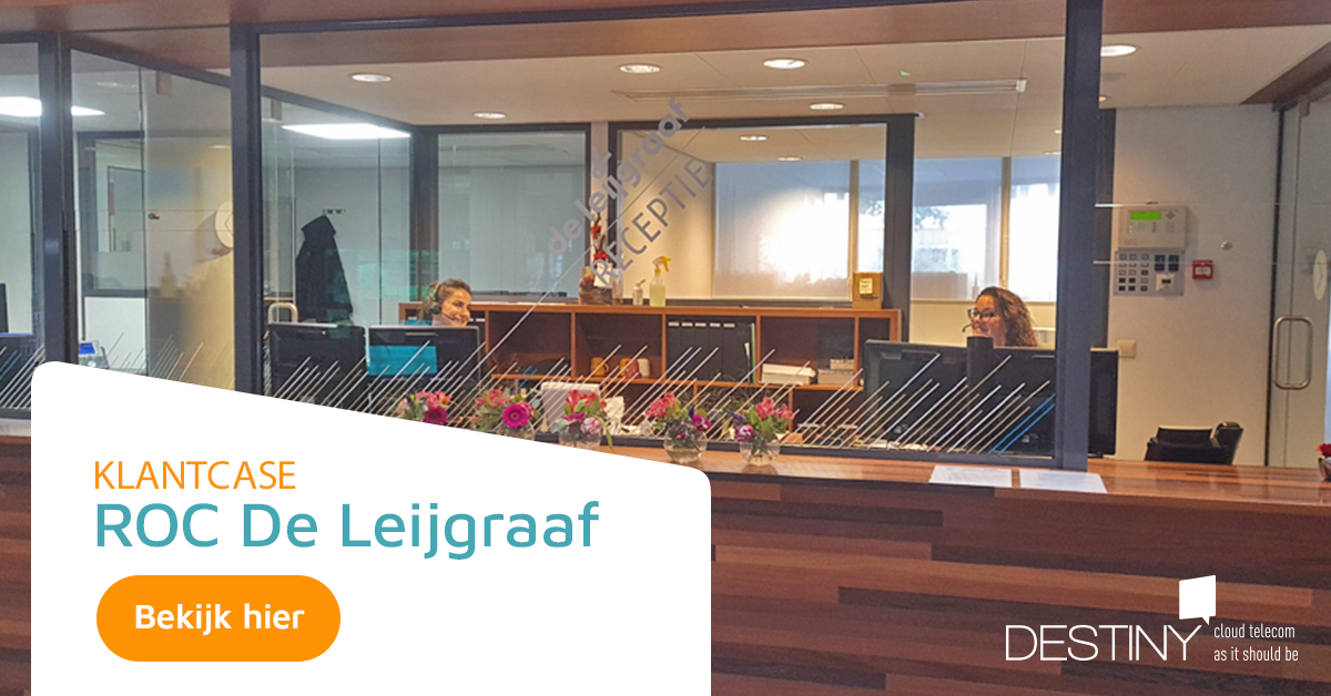 Opleidingscentrum De Leijgraaf is met 9 locaties in Veghel, Oss &amp; Cuijk, circa 5.500 studenten en 700 medewerkers, één van de grotere regiocolleges van Noord-Brabant. 

De Leijgraaf maakte gebruik van een verouderde telefooncentrale, dit moest veranderen:
destiny.nl/onze-klanten/d…