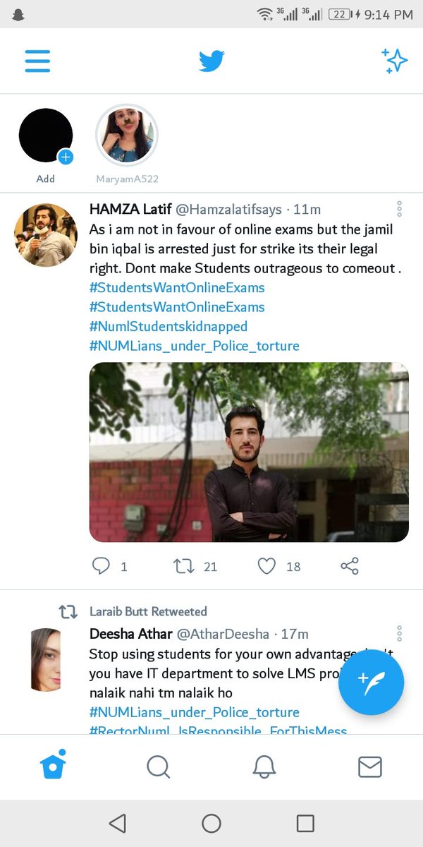 __Talhak's tweet photo. Student of NUML University Jamil bin iqbal is arrested just for the strike its their legal right.
Free Jamil bin iqbal.
#NUMLians_under_police_torture
@hamzashafqaat @ImranKhanPTI @PTIofficial @geonews_urdu @ARYNEWSOFFICIAL @24NewsHD @SAMAATV https://t.co/wcX5mAwEpN