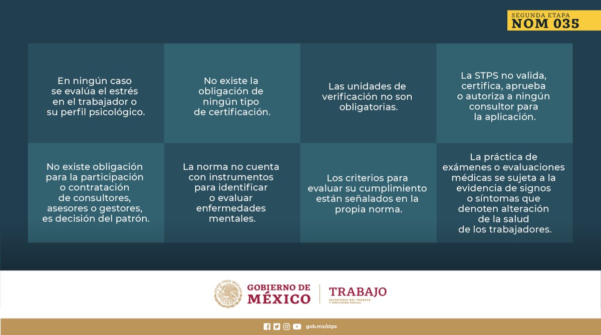 La NOM-035 tiene como objetivo identificar, analizar y prevenir factores de riesgo psicosocial, así como fomentar un entorno organizacional favorable en los centros de trabajo. 

Conoce más 👇