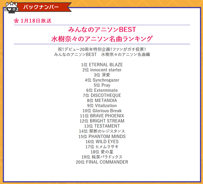 水樹奈々 X アニソン がトレンドに Funnitter ファニッター 水樹奈々 X アニソン がトレンドに Funnitter ファニッター