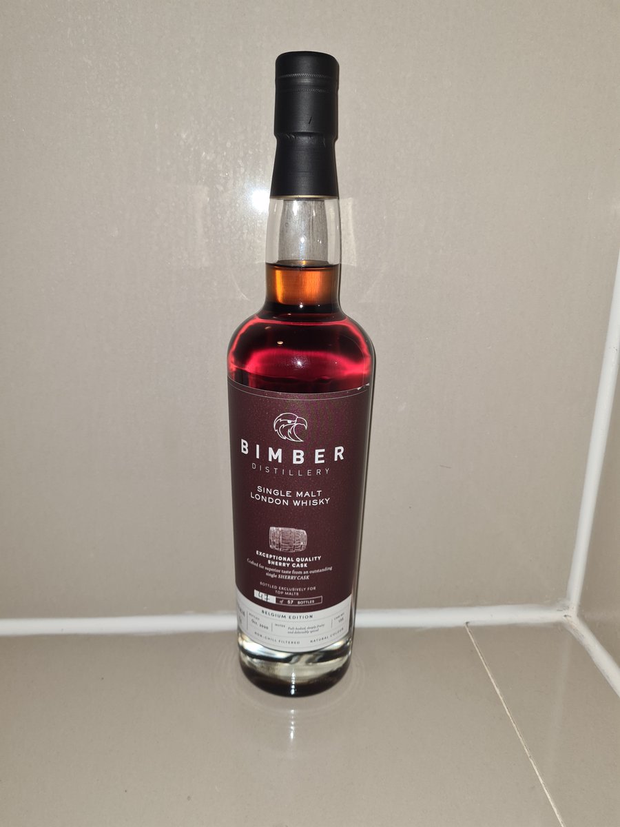 virtualwhisky's tweet photo. **BIMBER GIVEAWAY**

Win this very rare bottle of Belgium Edition Bimber.
Cask no. 135, ABV 57.7%, bottle 47 of just 57!

To enter, just:

1. Follow us at @virtualwhisky 
2. Like &amp; Retweet
3. Subscribe to our monthly newsletter at https://t.co/TzPdIJ70nf

Good luck! https://t.co/AWvha0jy8L