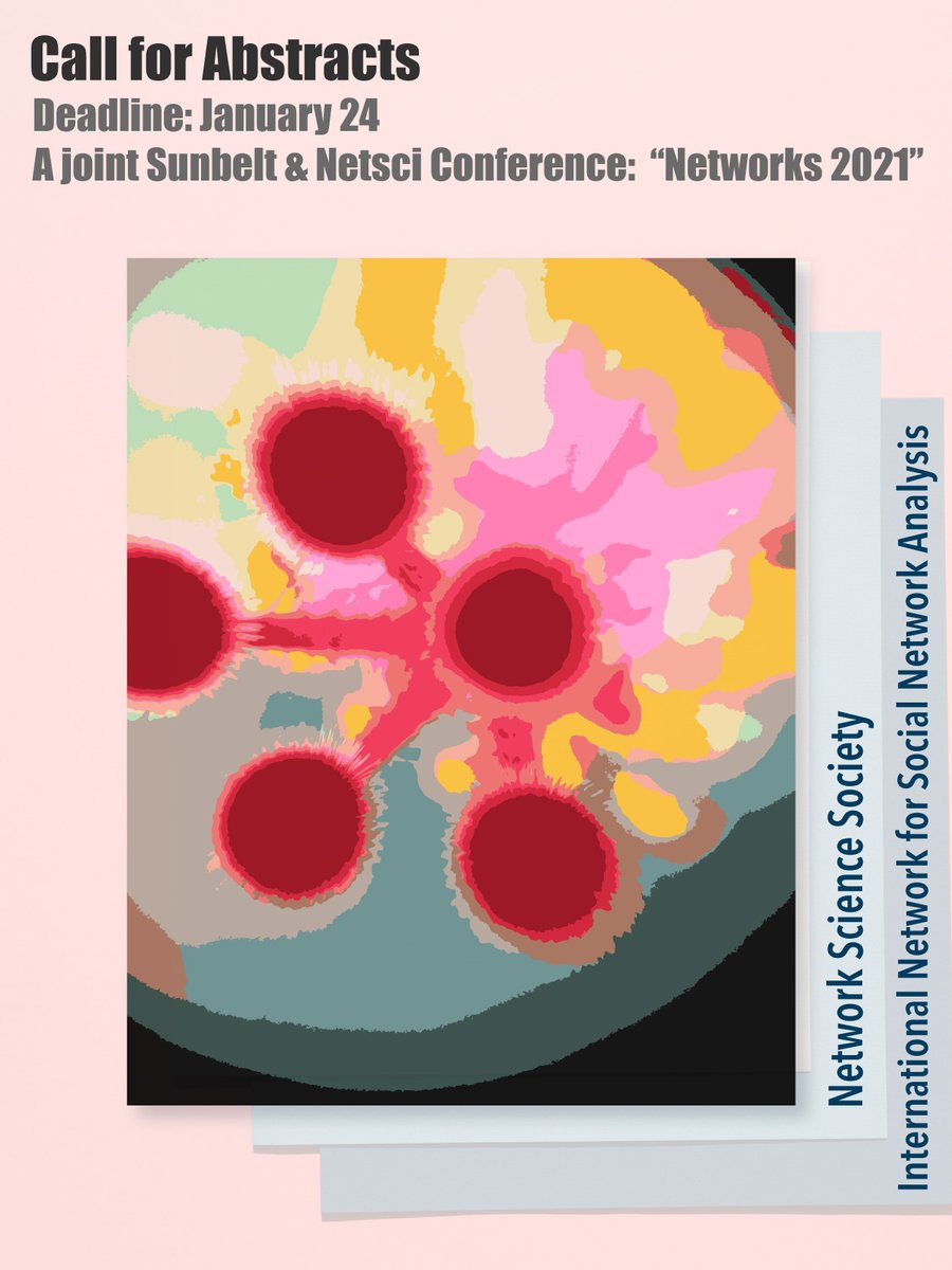 Yamir Moreno (@cosnet_bifi) on Twitter photo Just one week left to submit your abstracts to the most ambitious network conference so far, Networks 2021: A Joint Sunbelt and NetSci Conference <a href="/netscisociety/">Network Science Society</a> Don't miss this opportunity to show your work and meet two communities! More info at networks2021.net Just one week left to submit your abstracts to the most ambitious network conference so far, Networks 2021: A Joint Sunbelt and NetSci Conference <a href="/netscisociety/">Network Science Society</a> Don't miss this opportunity to show your work and meet two communities! More info at networks2021.net