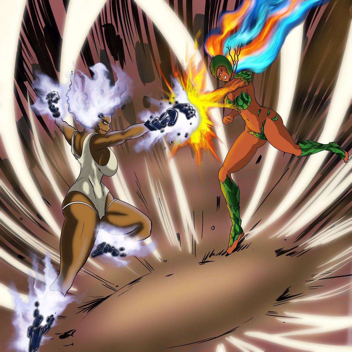 Taidaken's tweet photo. Versus time! A look back at some of a versus artwork I’ve done. Which I can only remember the ocs from the second and forth picture. @PuffinsArt @AceEstablished @daffduff_art .
#ocversus #versus #fight https://t.co/KzAL2YUBC4