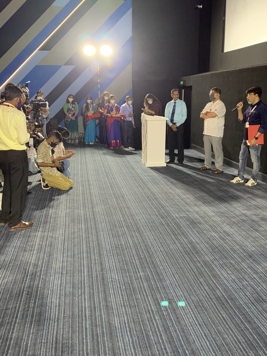 LabShred's tweet photo. Glimpses from the screening of 'In Our World' non-feature film today at 51st @IFFIGoa ~ @ShreedharShred Director &amp;  Producer was also felicitated by festival Director Mr. Chaitanya Prasad #Director #producer #filmmaker #documentaryfilm #film #festival #goa #proudmoment #Autism https://t.co/k921tM2ro9