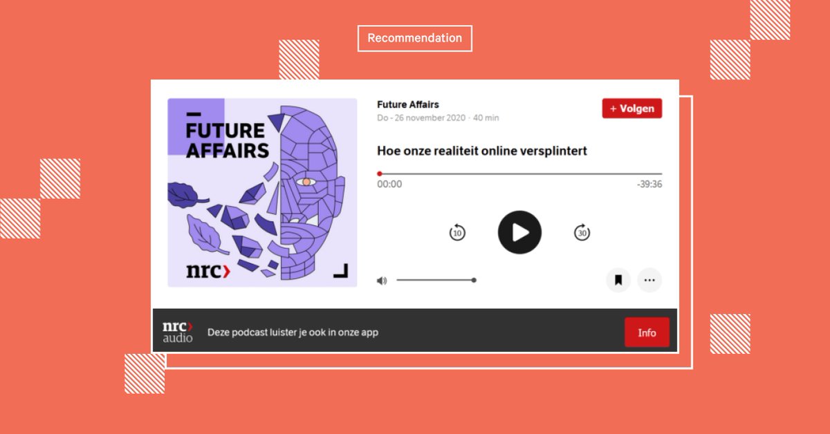 In de <a href="/nrc/">NRC</a> podcast serie ‘Future Affairs’ voeren journalist <a href="/WvNoort/">Wouter van Noort</a> en filosoof Jessica van der Schalk gesprekken met pioniers en denkers over hun visies op een betere toekomst.  

Beluister alle afleveringen via nrc.nl/podcast/future…

#podcast #nrc #sparks #voorhoede #trends