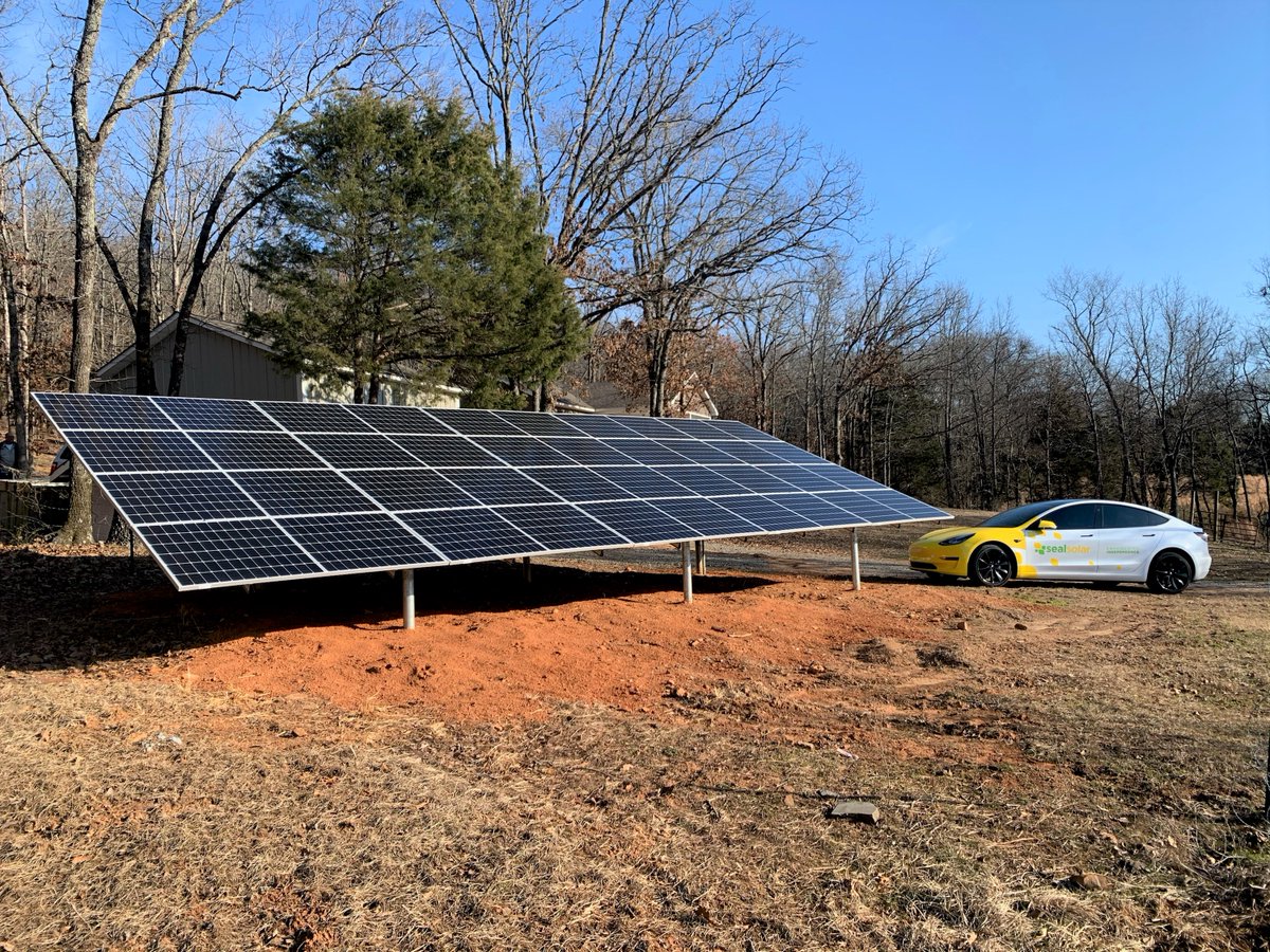 sealsolar's tweet photo. You know solar panels can go on your roof, but did you know we can install custom ground mount systems too?
Visit https://t.co/tUxaEh8v2W to start your solar story today.
#GoSolar #ArkansasSolar #SealSolar https://t.co/DNK2fVcG8o