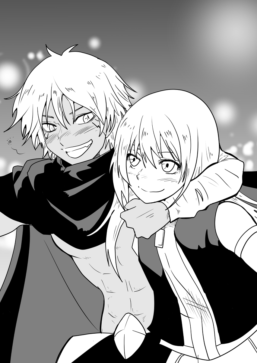 櫻井直 漫画 イラスト描き A Twitter クアハハハハもっと飲むぞ盟友 最近読んでる漫画模写シリーズ03 転生したらスライムだった件 ドラゴン 模写 イラスト好きさんと繋がりたい 漫画好きさんと繋がりたい リムル テンペスト ベル ヴェルドラ テンペスト