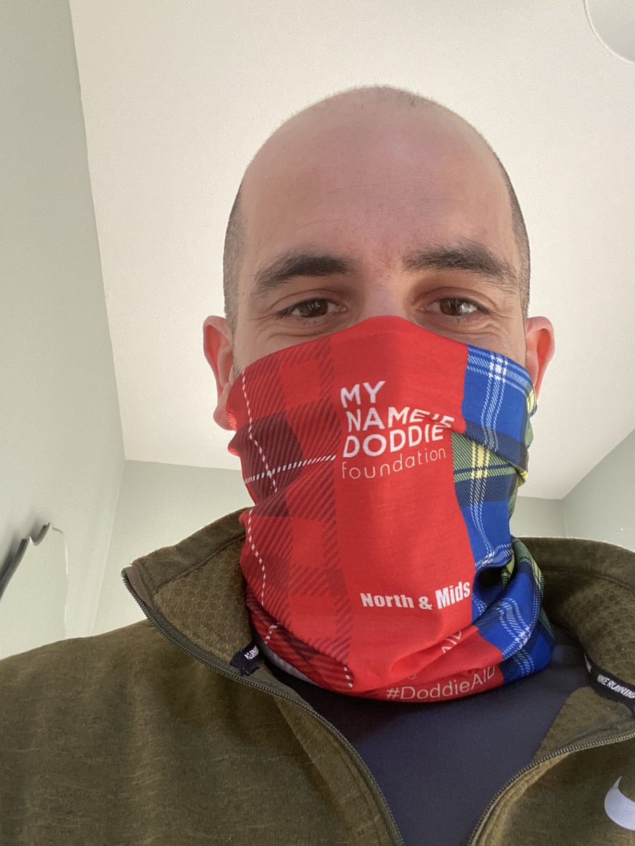 1st run in the team snood...not to late to sign up @DoddieGump #teamNorthandMids