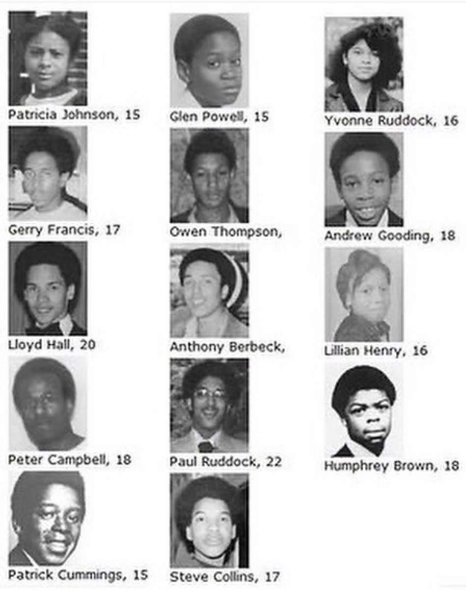 NEW CROSS FIRE - 40TH ANNIVERSARY: Today is the 40th yr anniversary of the New Cross Fire, believed to be a racially motivated attack. It was at a party on 18 January 1981. It killed 13 young black people, aged 14 and 22, and 1 survivor took his life 2 years. #NewCrossFire