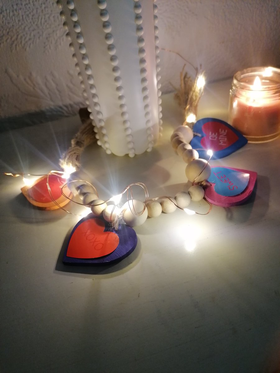 CraftivityStre1's tweet photo. Normally, I don't do Valentines day decorations but it hasn't been a normal year! It's time to get a little extra and bring some much needed cheer in our lives! These hand-made valentines day decorations include our latest creation- brightly painted wooden beads garland.
#decor https://t.co/u2jcjNfDGt