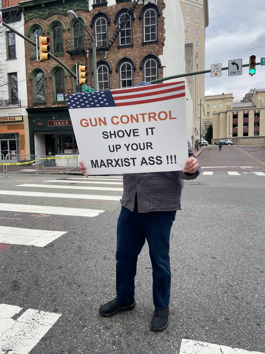 passed one lone demonstrator on our way out, but it looks like this year’s gun lobby day was a misfire