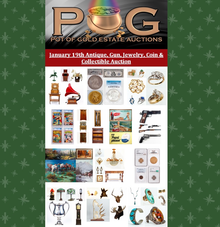 POGAuctions's tweet photo. AUCTION TOMORROW! Tuesday, Jan 19th High End Antiques, Guns, Jewelry, Coins &amp; Collectibles https://t.co/Hjlpe4BAMl https://t.co/AtWtlQeutJ