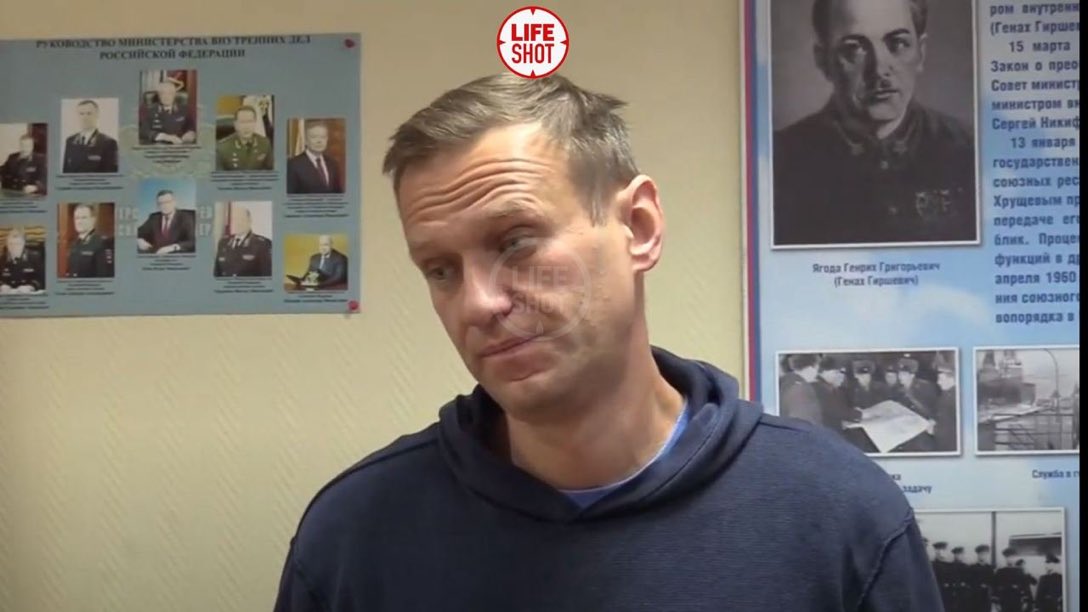 Полдень навального 17. Навальный и портрет ягоды.