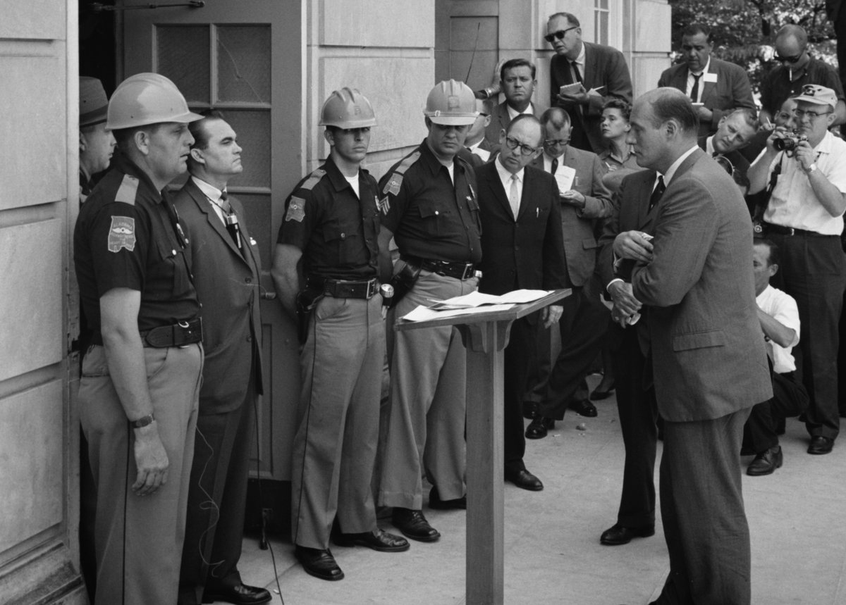 One of the most historic days of the Civil Rights movement was June 11, 1963. That day, after a tense standoff between the Governor of Alabama and Deputy Attorney General Nick Katzenbach, the University of Alabama was integrated. (As seen in Forrest Gump) /2