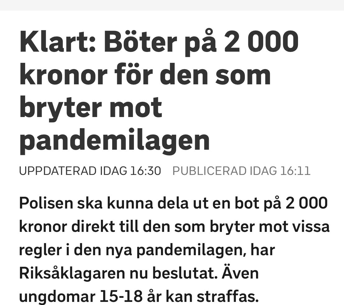 Tycker även att man ska få 2 000 i böter för följande : 
- värma fisk i jobbets micro
- inte göra rent på toa efter lång sittningen 
- bara köpa fikabröd till sig själv 
- används axe deo 
- komma för tidigt (endast män) 
- skryta om sina 10 000 steg 
- göra krimskrams av LP’s
