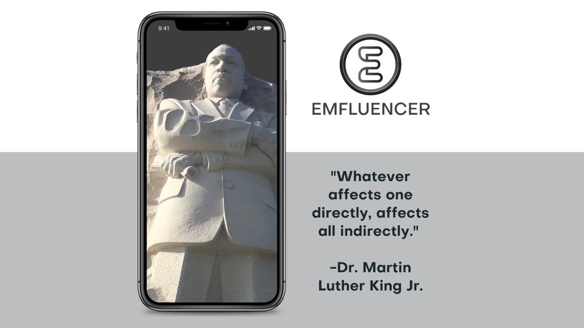 emfluencer's tweet photo. It is our mission to ensure that everyone wins when they support one another. #MLKday #Blacktech #Mobileapp #supportsmallbusiness https://t.co/QNHiIeIq7E