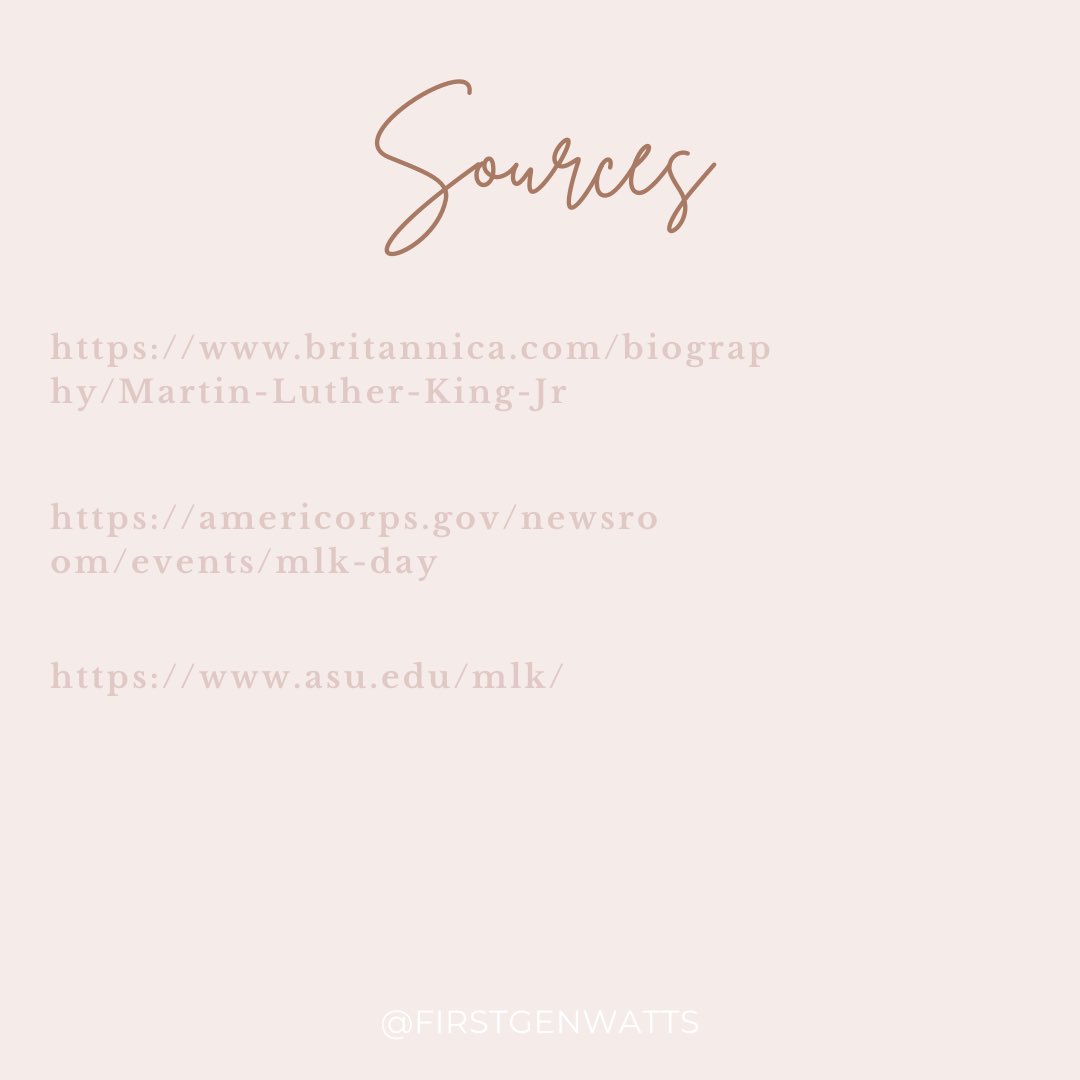 FirstGenWatts's tweet image. (2/2) #MLKday #MLK
