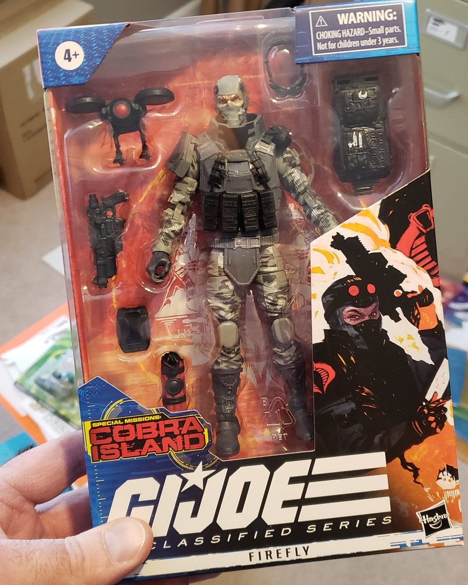 OutOfThePackage's tweet photo. Scored a Firefly, thanks to a co-worker!
#OutOfThePackage #ToyMan #toyjoy #actionfigures #toysiwant #stuffiwant @Hasbro @GIJoeOfficial https://t.co/STpibcGM3Z
