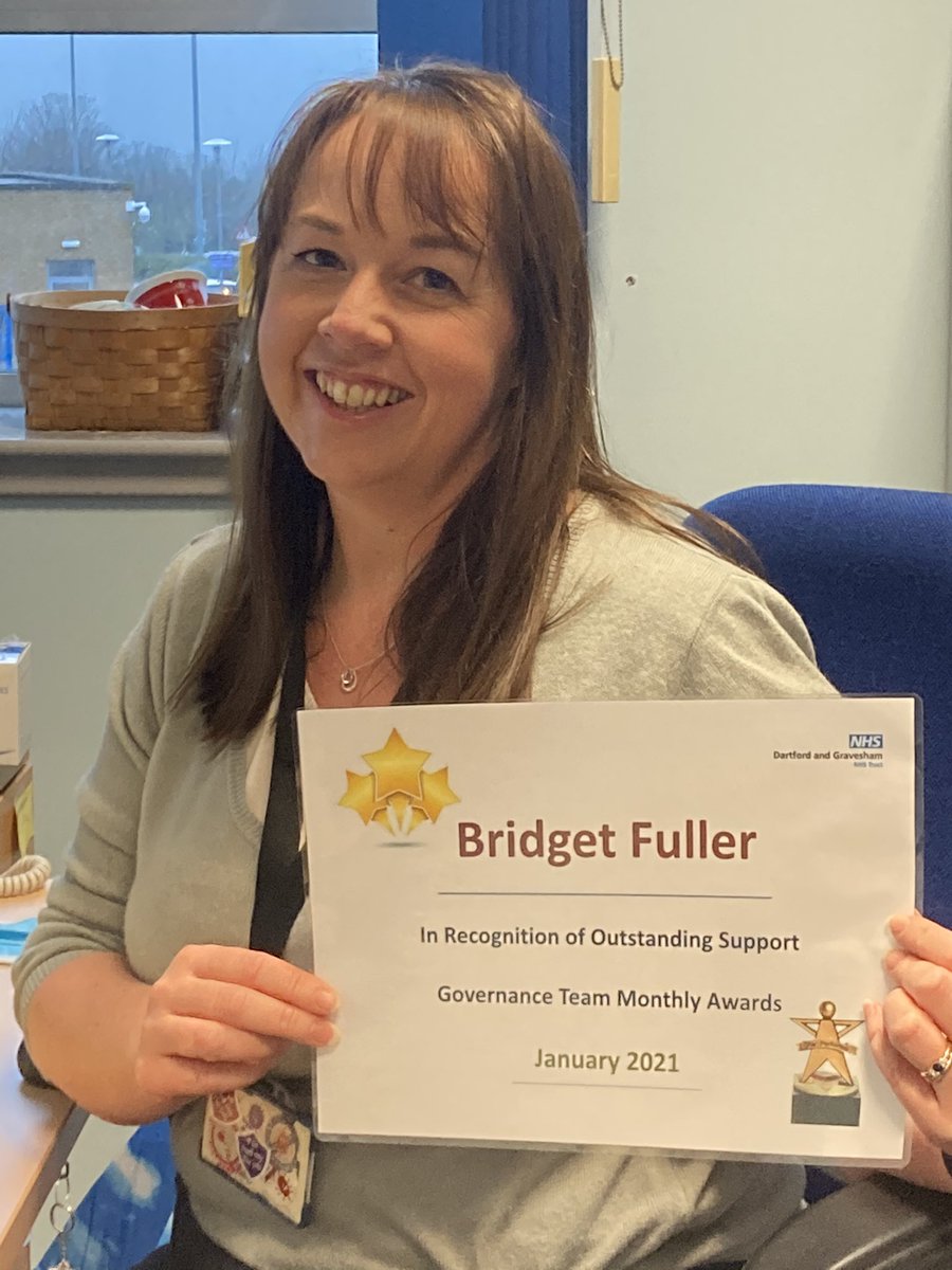 Congratulations to Bridget Fuller, DGT’s Research Lead - nominated for the Governance teams outstanding support award by her team & her line manager to recognise her commitment in keeping the COVID trials going over the holidays & weekends, true leadership. 🤩👏@DarentValleyHsp