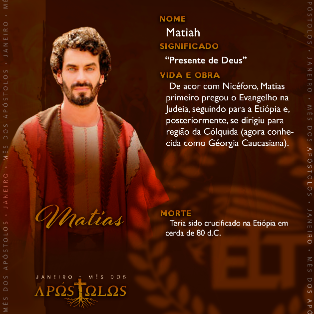 EliteUniversal's tweet photo. Estamos vivendo o mês dos Apóstolos, por isso, decidimos trazer posts contando um pouco sobre cada um.

Hoje, vamos conhecer mais sobre o Apóstolo Matias.

#EliteUniversal #EuSouELT #Apostolos #Biblia #arqueologia #patristica #evangelhos #teologia #iurd #apostle #discipulos https://t.co/ePXKex1WtV