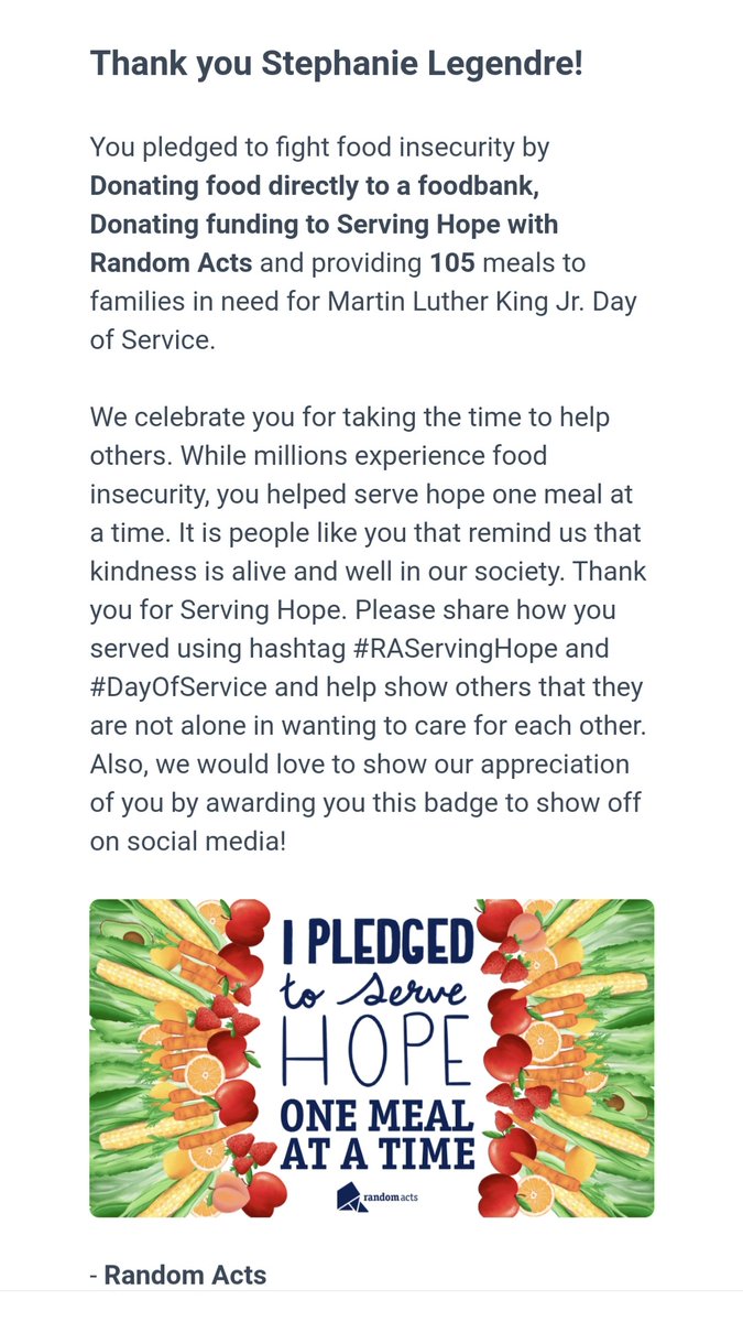 BarberLegendre's tweet photo. We can ALL do a little something to help. We can donate our time, or even just a share on social media 💙💙💙 #RAServingHope #RandomActsOfKindness #DayOfService @mishacollins @RandomActsOrg #MLKDayofService https://t.co/3lq1G4JnGq