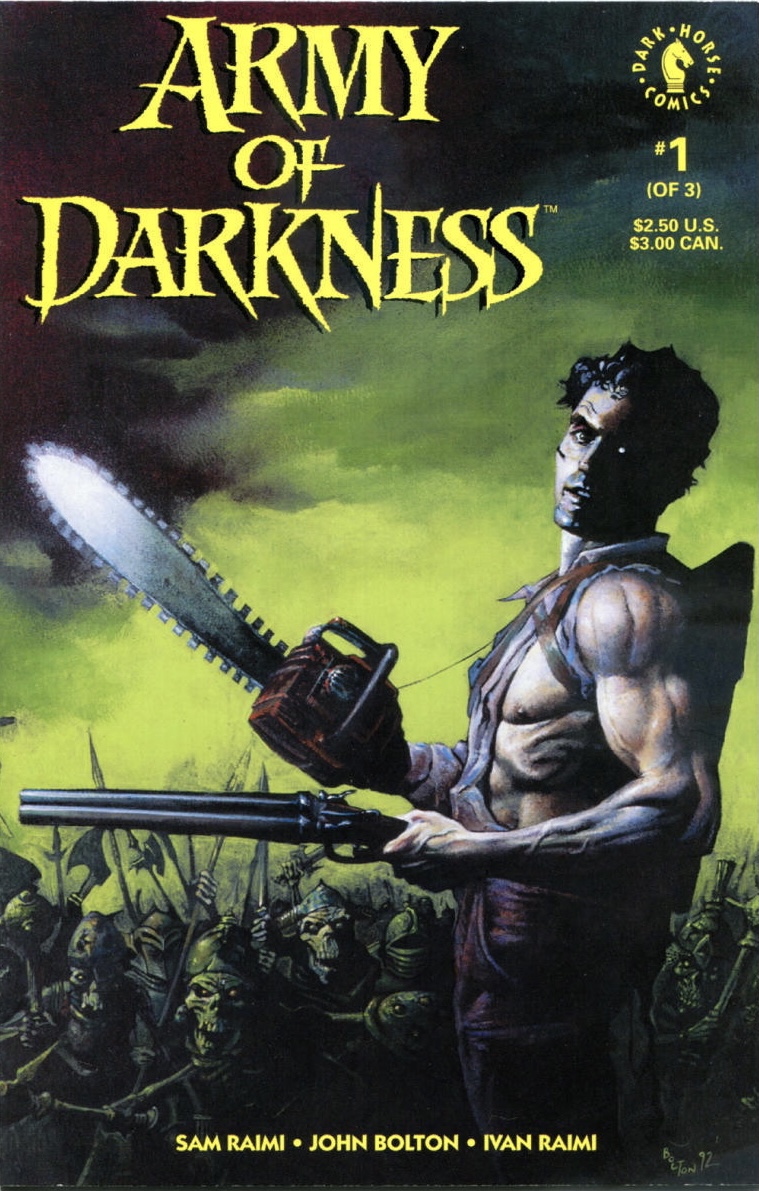 EugWSerra's tweet photo. On February 19, 1993, Army of Darkness was released! #ArmyOfDarkness #BruceCampbell #EmbethDavidtz #MarcusGilbert #TedRaimi #IanAbercrombie #RichardGrove #TimothyPatrickQuill #BillMoseley #JohnBolton #Fangoria #Cinefantastique https://t.co/KLyWAxf93S