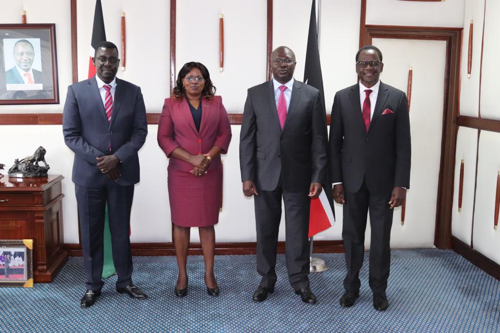 CheserekProf's tweet photo. Handing over takeover at National Employment Board (NEA); with PS Labour Eng. Tum, CS Hon. Chelugui &amp; Amb. Oyugi. God bless MoLSP &amp; NEA. https://t.co/DHuCxjO2Gn