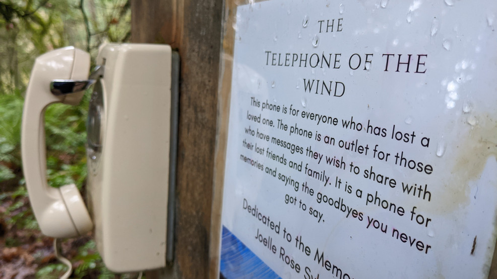 The Telephone of the Wind is a disconnected telephone in the woods, left there for anyone who needs to talk to someone who can't be there. Whether you're grieving or just need to vent, the phone is there to listen.