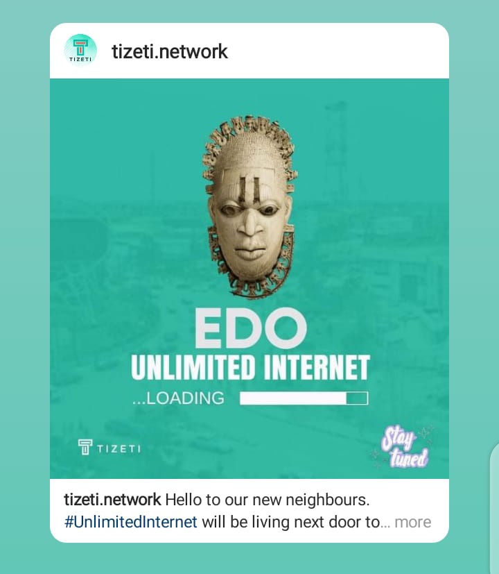 emphany06's tweet photo. Unlimited data never running slow. #tizeti #TizetiEdo https://t.co/4rtf34rcTG https://t.co/KGnsK87mIO
