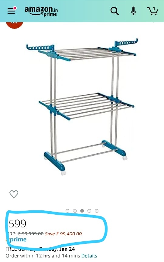 crackerakshay's tweet photo. Arrey Mori maiyya hyo kya dekh liyo 😂 😂 @amazonIN you guys and this seller is high AF 😂 esse sasta toh baju wala Ramesh de de.

This tag lines suites you, sasta nahi sabse Mehenga 😉 😂 😂 😂 😂 https://t.co/uEt5X6KKUG