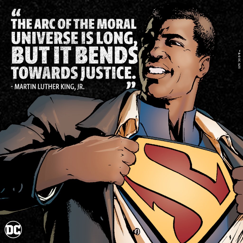 DCOfficial's tweet image. Thank you for inspiring heroes in all of us ✊🏾✊🏽✊🏿 #MLKDay