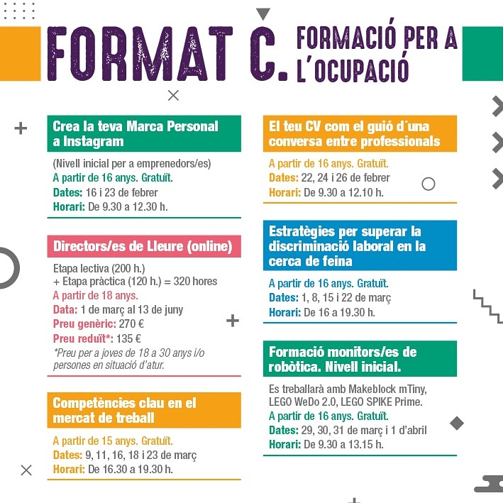 ejcubelles's tweet image. Nova edició del #formatC @ajcubelles T'hi apuntes? Preinscripcions: forms.gle/CM5NTNUY2kipVS…