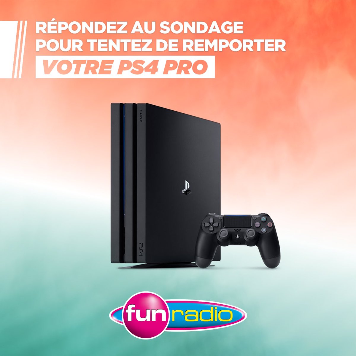 funradio_fr's tweet photo. Pour tenter de remporter votre PS4 Pro / votre pack et votre compilation Fun Radio Dancefloor Anthology, répondez à ce sondage 👉 https://t.co/4wJKuWgja4 ♥️ https://t.co/DHfLv3Mizh