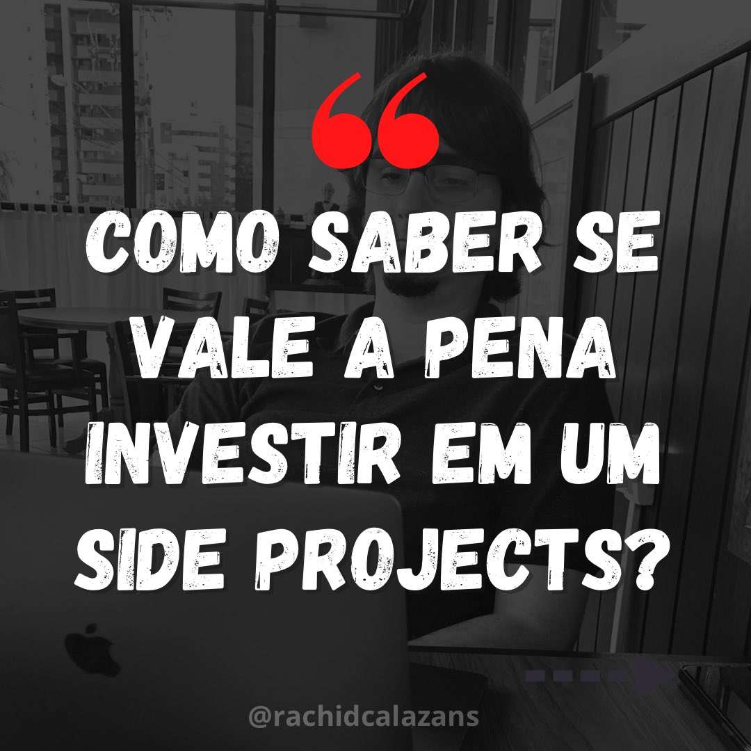 rachidcalazans's tweet image. Vale a pena investir em um #sideproject ? 
Click no link: instagram.com/p/CKMgAltrS0G/…
Deixe seu comentário sobre o que você acha! 
#liguagemdeprogramação #javaweb #carreiradeti #devopsengineer #programmer #programming #100daysofcode #vidadeprogramador #devpleno #devreactjs