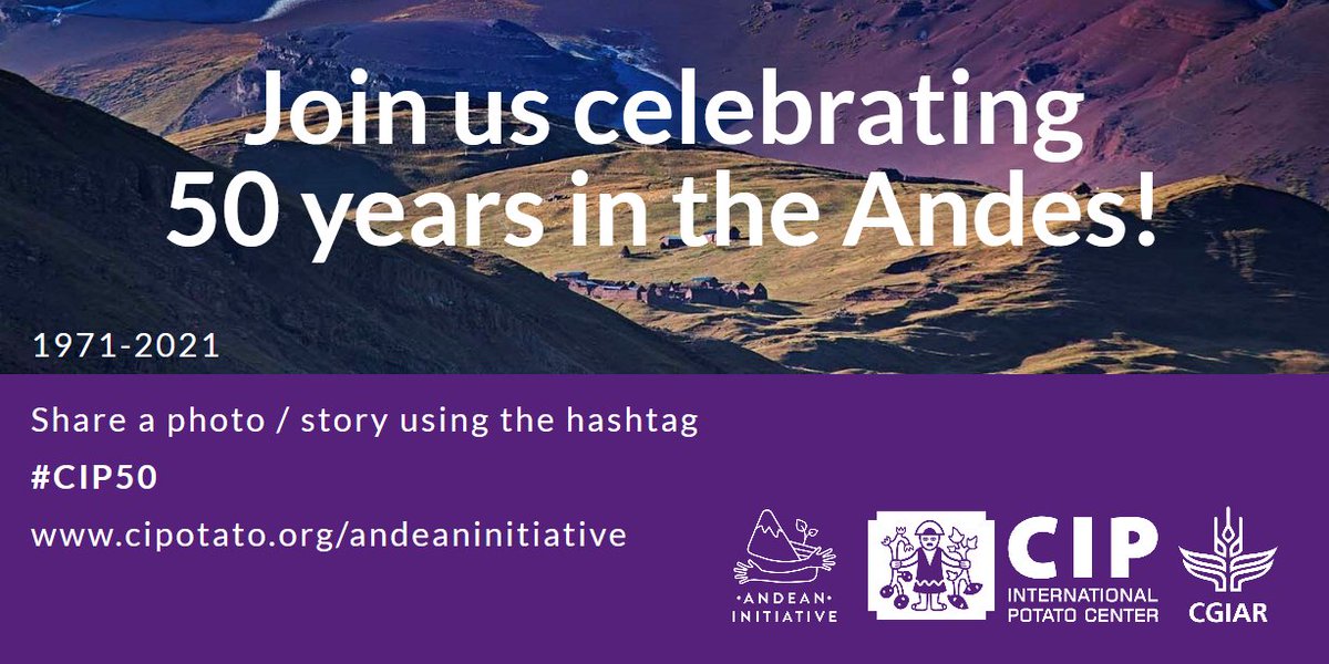 IniciativAndina's tweet photo. #DYK @Cipotato is celebrating its 50th Anniversary this week?
Join us sharing a photo / anecdote in the Andean region using the hashtag #CIP50 #ConnectWithTheAndes https://t.co/qVXvXHUXQ2