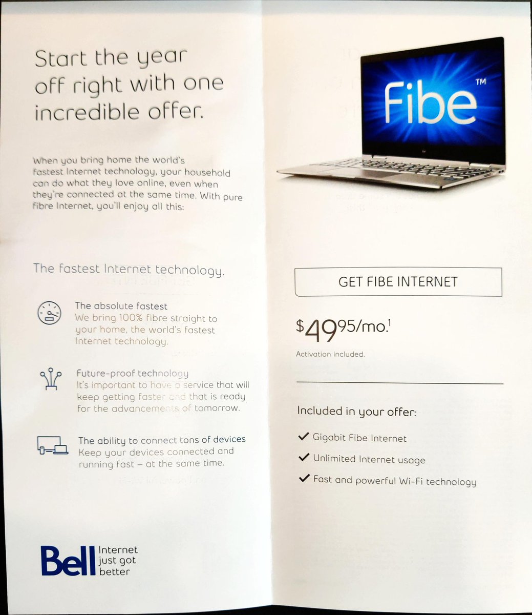 bravetheheat's tweet photo. This is what competition does
$49.95/month for Gigabit fibre internet
Too bad #bell, I'm sticking with #fibrestream
#rogers #telus #oligopoly #telco https://t.co/ISnyIKpzty