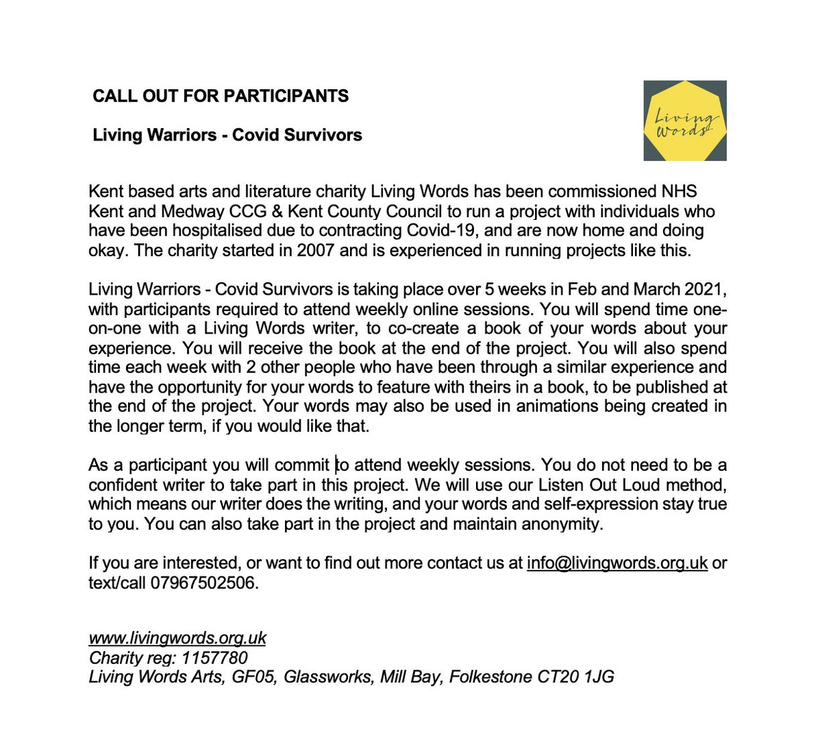 ***Project call out***   PLS. SHARE

#covidsurvivor #books #selfexpression #words #Kent #Medway #ICU 

<a href="/kent_cc/">Kent County Council</a> <a href="/tim_woodhouse/">Tim Woodhouse</a>