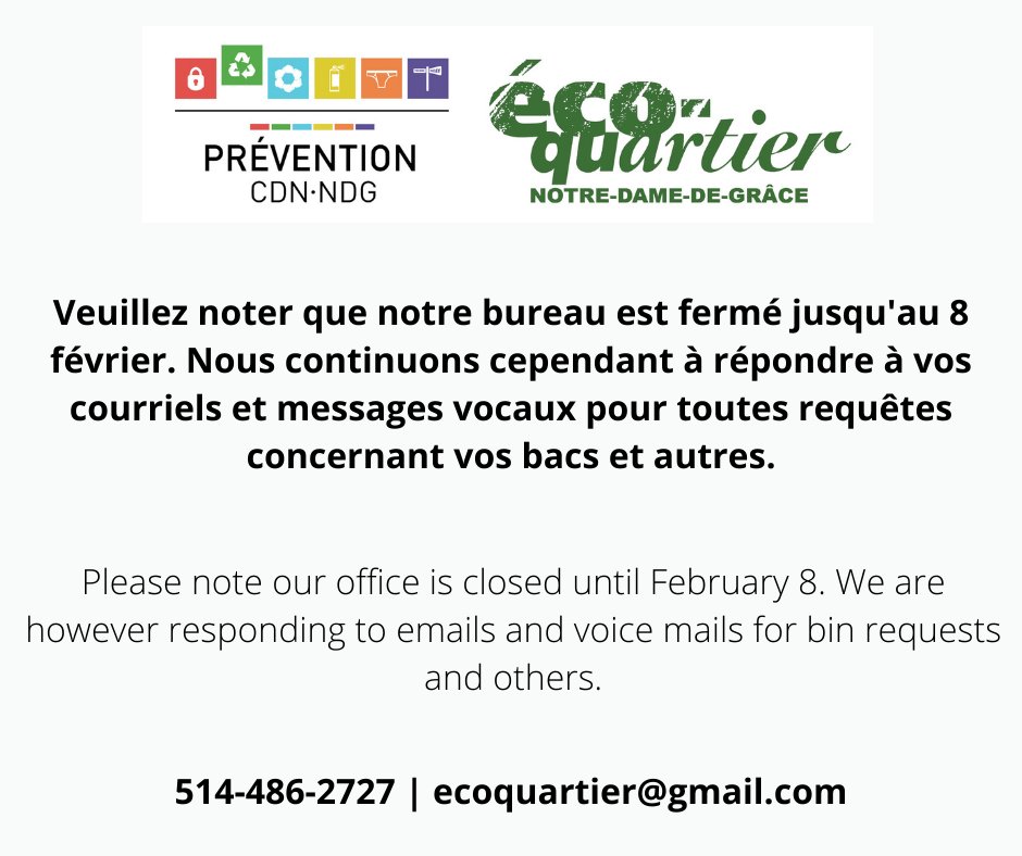 Éco-quartier NDG (@ecoquartierndg) on Twitter photo 