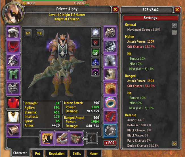 Angry_Asian_Man's tweet photo. After 7 #Naxxramus clears, I am now 8/9 #Cryptstalker with the #NerubianSlavemaker. I'm a week late posting this but heck yeah! #WorldofWarcraftClassic #WoWClassic #Faerlina #FaerlinaCrusade #WoWHunter https://t.co/yJez9VgGvj