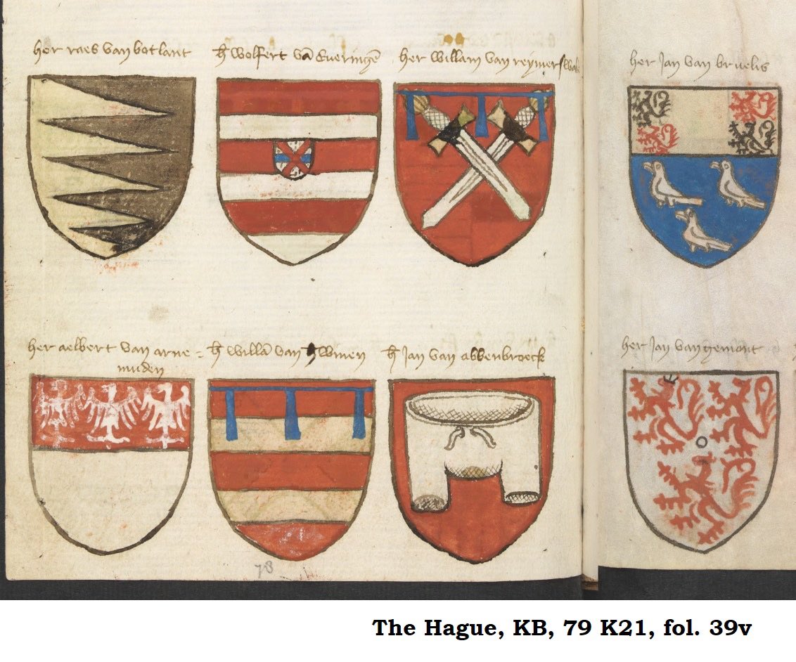 msbrinx's tweet photo. Når man er ridder, men ikke har råd til en ordentlig grafiker. 

Jan van Abbenbroek, ca. 1405. https://t.co/7tQkvx41qC