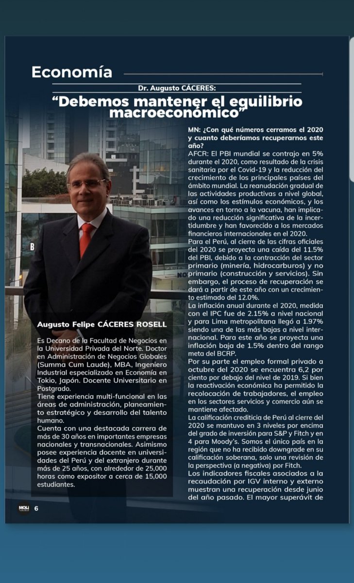 caceresrosell's tweet photo. Debemos mantener el equilibrio macroeconómico. Este año 2021 es clave para el Perú. Dos crisis (sanitaria y económica) que solucionar y un presidente que elegir. Reflexionemos y actuemos con responsabilidad. https://t.co/PyILT1oNDt