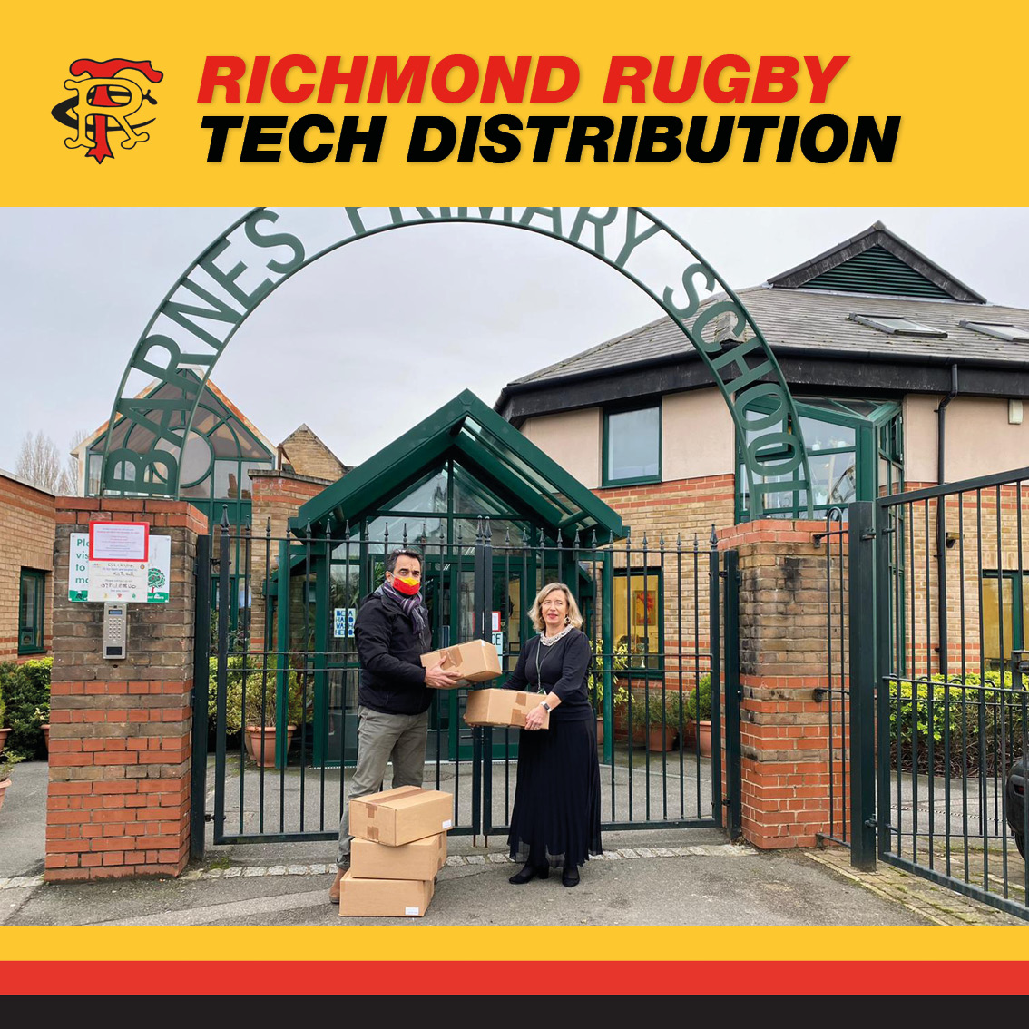 Richmond Rugby (@richmondfc1861) on Twitter photo Our school tech distribution is underway! 💻
Thanks to the generous donations from our community and with massive support from <a href="/_VeritasDigital/">Veritas Digital Services</a> and our club volunteers we delivered boxes of refurbished tech to 9 local schools today.
#ThisIsRichmond 💛❤️🖤 Our school tech distribution is underway! 💻
Thanks to the generous donations from our community and with massive support from <a href="/_VeritasDigital/">Veritas Digital Services</a> and our club volunteers we delivered boxes of refurbished tech to 9 local schools today.
#ThisIsRichmond 💛❤️🖤