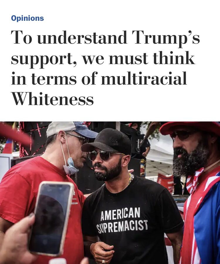 When one of the newspapers of record prints op-eds about "multiracial whiteness" among Trump supporters, that's systemic anti-conservative bigotry