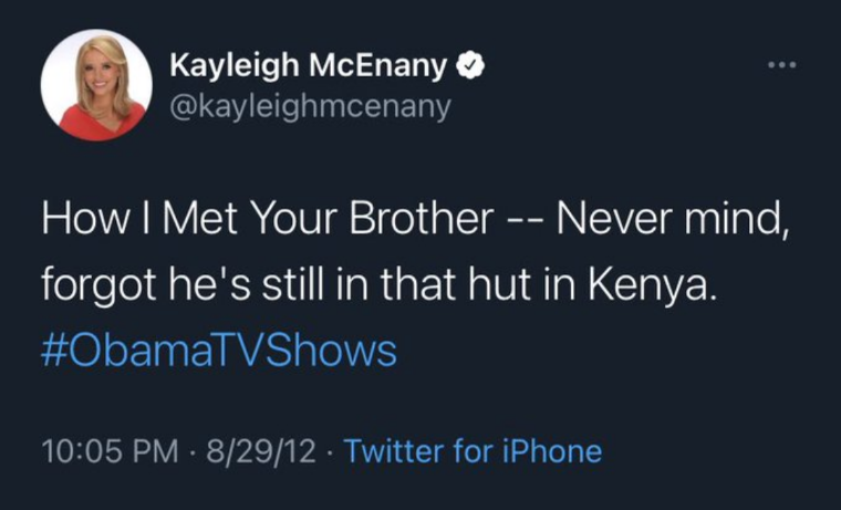 RutherfordRocks's tweet photo. Here's Kayleigh McEnany's hypocrisy in 2 tweets.

#KayleighMcEnany is a racist tool. https://t.co/ObPruFUUTg